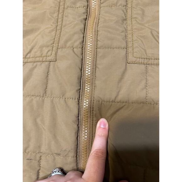 Carhartt Brookville Tan Insulated Water Repellant Zip Hooded Quilted Jacket - Picture 10 of 14